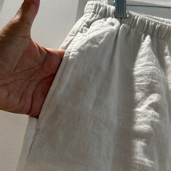 Joie Women’s Cream Linen Joggers - Picture 7 of 9